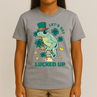 St Patricks Day Let's Get Lucked Up Frog T-Shirt