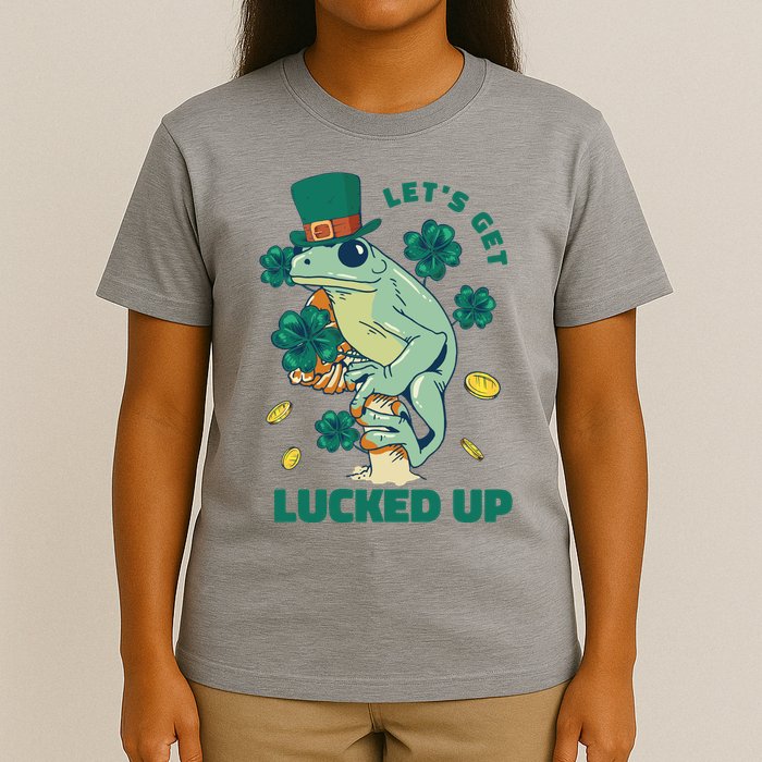 St Patricks Day Let's Get Lucked Up Frog T-Shirt