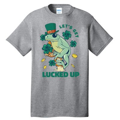 St Patricks Day Let's Get Lucked Up Frog Tall T-Shirt