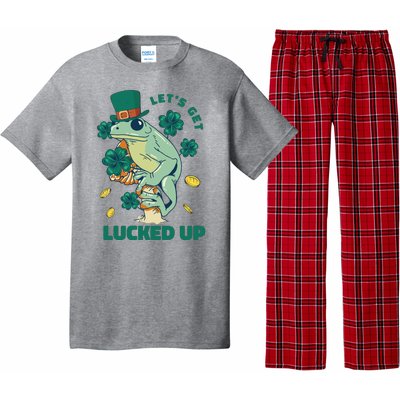 St Patricks Day Let's Get Lucked Up Frog Pajama Set