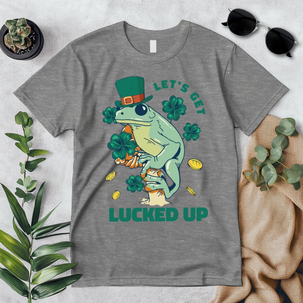 St Patricks Day Let's Get Lucked Up Frog Premium T-Shirt
