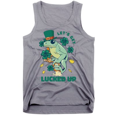 St Patricks Day Let's Get Lucked Up Frog Tank Top