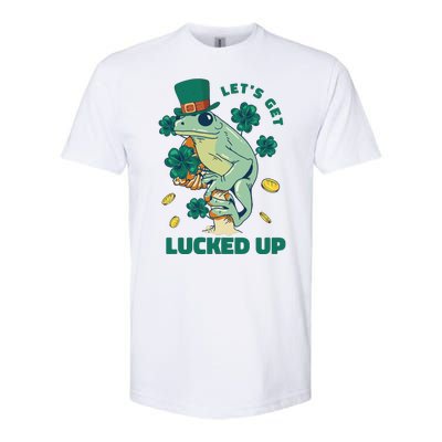 St Patricks Day Let's Get Lucked Up Frog Softstyle CVC T-Shirt