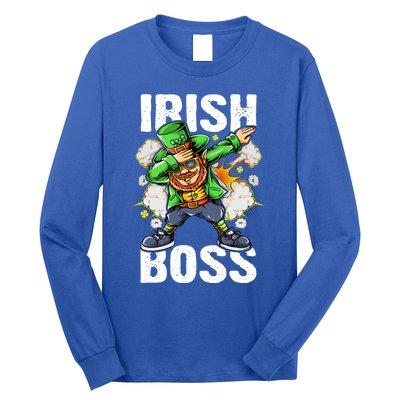 St Patricks Day Outfit Dabbing Leprechaun Gift Long Sleeve Shirt