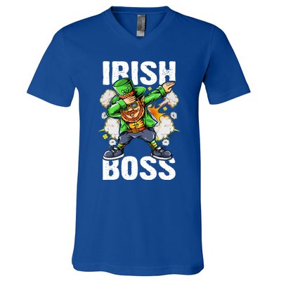 St Patricks Day Outfit Dabbing Leprechaun Gift V-Neck T-Shirt