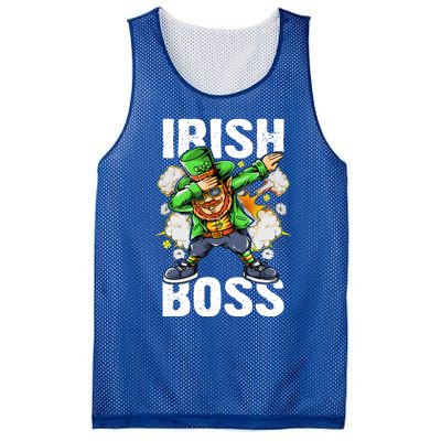 St Patricks Day Outfit Dabbing Leprechaun Gift Mesh Reversible Basketball Jersey Tank