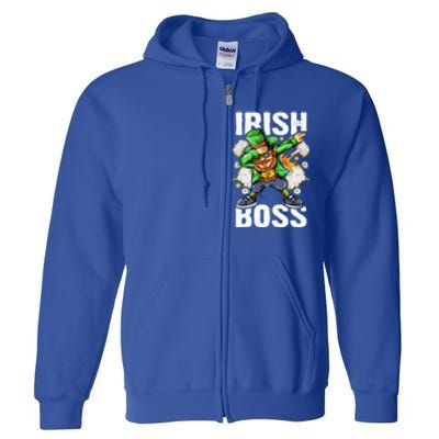 St Patricks Day Outfit Dabbing Leprechaun Gift Full Zip Hoodie