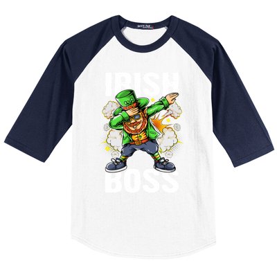 St Patricks Day Outfit Dabbing Leprechaun Gift Baseball Sleeve Shirt