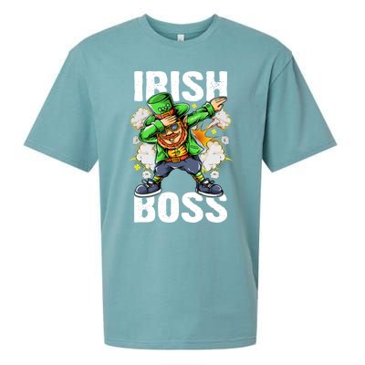 St Patricks Day Outfit Dabbing Leprechaun Gift Sueded Cloud Jersey T-Shirt