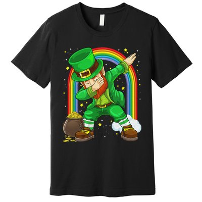 St Patricks Day Dabbing Leprechaun Irish Dab Shamrock Premium T-Shirt