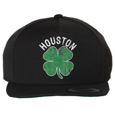 St. Patrick's Day Texas Houston Shamrock Irish Saint Paddy's Wool Snapback Cap