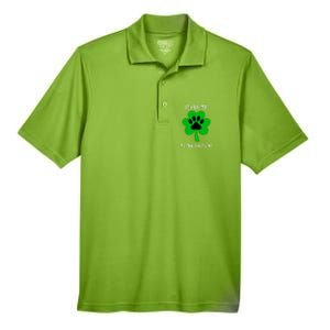 St Patrick's Day Dog Loves Me Lucky Gift Men's Origin Performance Pique Polo