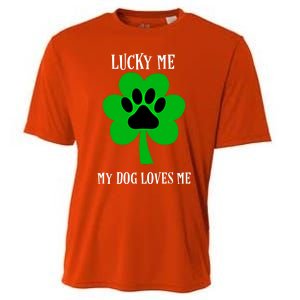 St Patrick's Day Dog Loves Me Lucky Gift Cooling Performance Crew T-Shirt