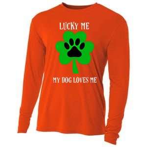 St Patrick's Day Dog Loves Me Lucky Gift Cooling Performance Long Sleeve Crew