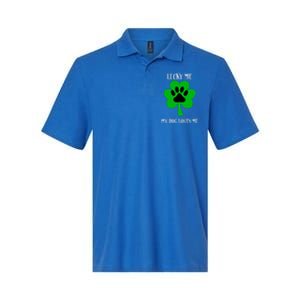 St Patrick's Day Dog Loves Me Lucky Gift Softstyle Adult Sport Polo