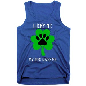 St Patrick's Day Dog Loves Me Lucky Gift Tank Top