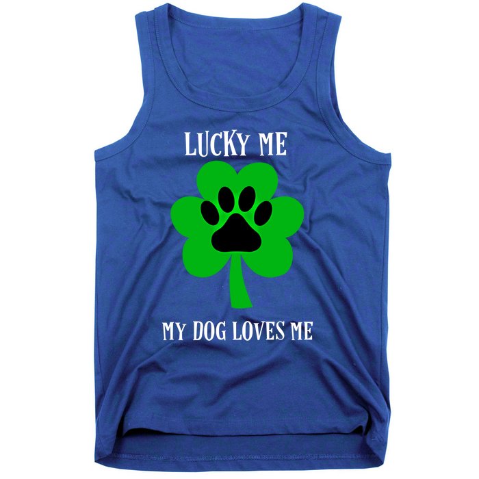 St Patrick's Day Dog Loves Me Lucky Gift Tank Top