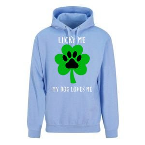 St Patrick's Day Dog Loves Me Lucky Gift Unisex Surf Hoodie