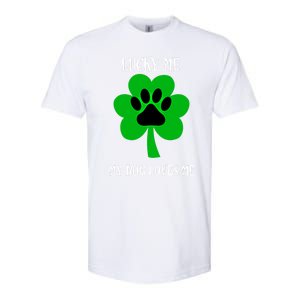 St Patrick's Day Dog Loves Me Lucky Gift Softstyle CVC T-Shirt