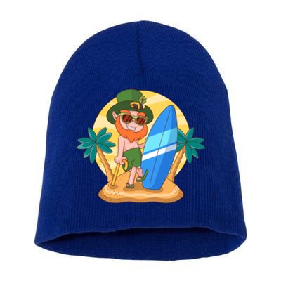 St Patricks Day Hawaii Gnome Gift Short Acrylic Beanie