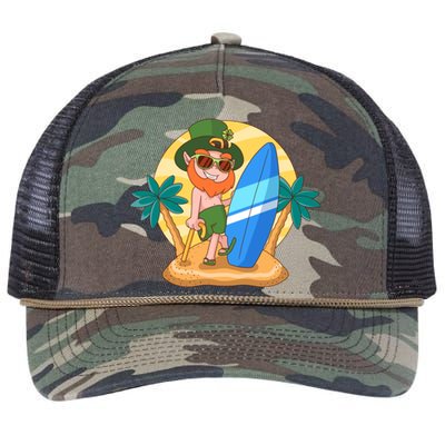 St Patricks Day Hawaii Gnome Gift Retro Rope Trucker Hat Cap