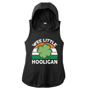 St Patricks Day Shirts Wee Little Hooligan Funny Ladies PosiCharge Tri-Blend Wicking Draft Hoodie Tank