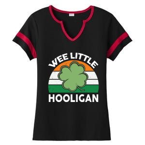 St Patricks Day Shirts Wee Little Hooligan Funny Ladies Halftime Notch Neck Tee