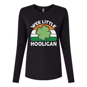 St Patricks Day Shirts Wee Little Hooligan Funny Womens Cotton Relaxed Long Sleeve T-Shirt