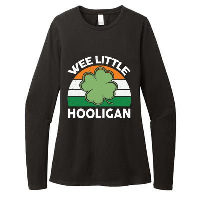 St Patricks Day Shirts Wee Little Hooligan Funny Womens CVC Long Sleeve Shirt