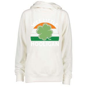 St Patricks Day Shirts Wee Little Hooligan Funny Womens Funnel Neck Pullover Hood