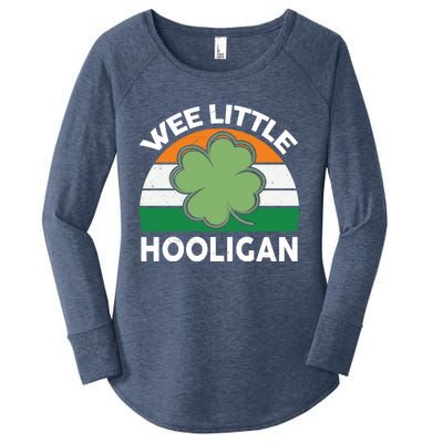 St Patricks Day Shirts Wee Little Hooligan Funny Women's Perfect Tri Tunic Long Sleeve Shirt