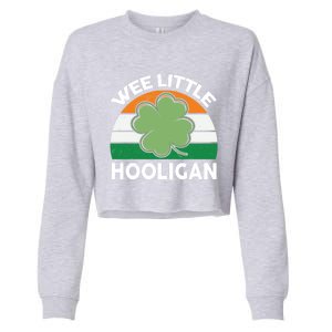 St Patricks Day Shirts Wee Little Hooligan Funny Cropped Pullover Crew