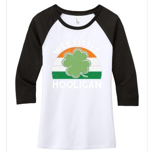 St Patricks Day Shirts Wee Little Hooligan Funny Women's Tri-Blend 3/4-Sleeve Raglan Shirt