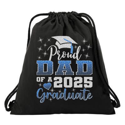 Super Proud Dad Of 2025 Graduate Awesome Family College Drawstring Bag