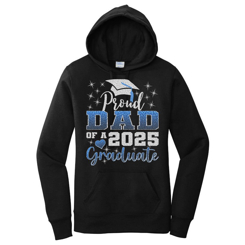 Super Proud Dad Of 2025 Graduate Awesome Family College Women's Pullover Hoodie