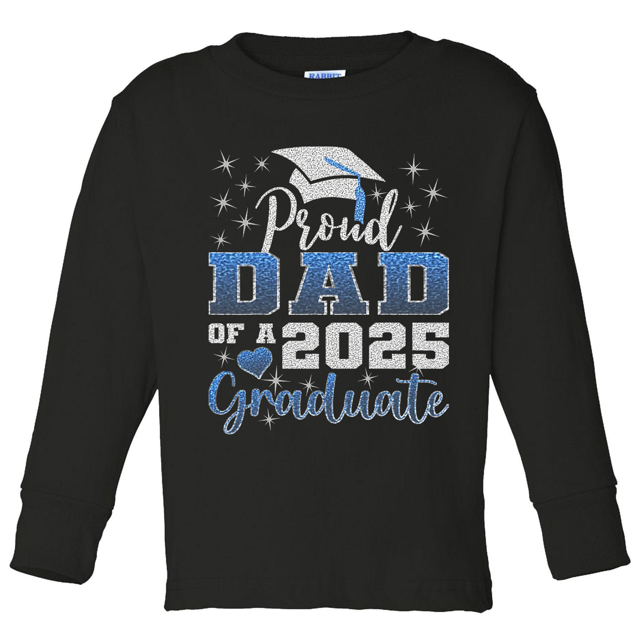 Super Proud Dad Of 2025 Graduate Awesome Family College Toddler Long Sleeve Shirt