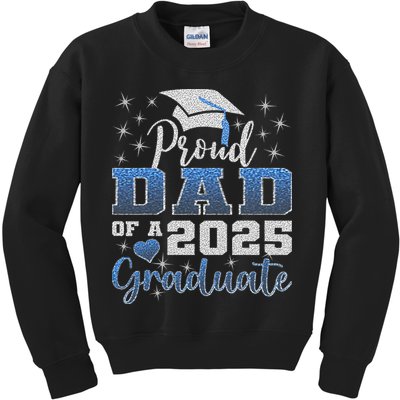 Super Proud Dad Of 2025 Graduate Awesome Family College Kids Sweatshirt