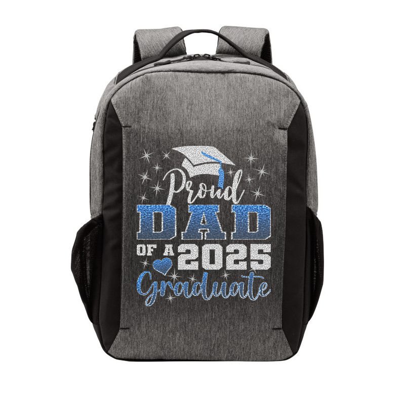 Super Proud Dad Of 2025 Graduate Awesome Family College Vector Backpack