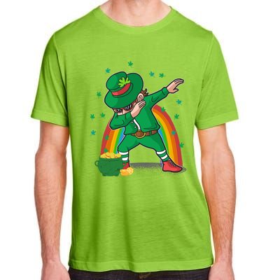 St Patricks Day Dabbing Leprechauns Funny Dab Dance Gift Adult ChromaSoft Performance T-Shirt