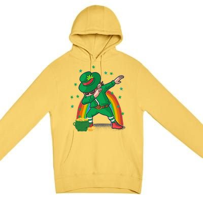 St Patricks Day Dabbing Leprechauns Funny Dab Dance Gift Premium Pullover Hoodie