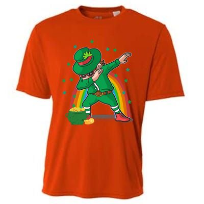 St Patricks Day Dabbing Leprechauns Funny Dab Dance Gift Cooling Performance Crew T-Shirt