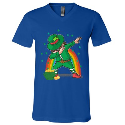 St Patricks Day Dabbing Leprechauns Funny Dab Dance Gift V-Neck T-Shirt