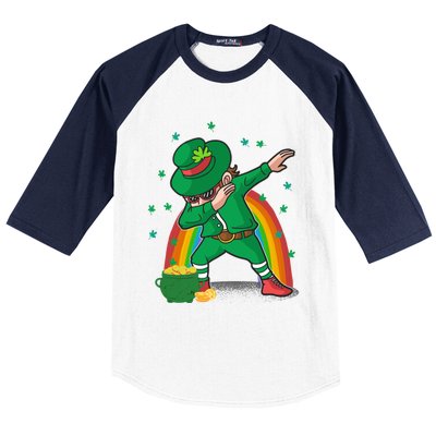 St Patricks Day Dabbing Leprechauns Funny Dab Dance Gift Baseball Sleeve Shirt