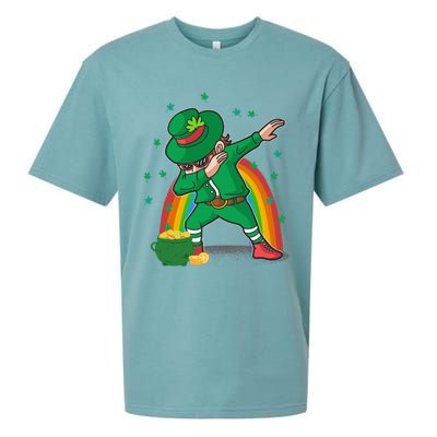 St Patricks Day Dabbing Leprechauns Funny Dab Dance Gift Sueded Cloud Jersey T-Shirt