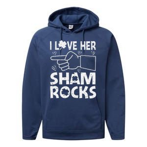 St Patricks Day Couple Love Gift Valentines Day Performance Fleece Hoodie