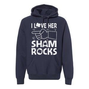 St Patricks Day Couple Love Gift Valentines Day Premium Hoodie