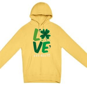 St Patrick's Day Reading Teacher Student Love Luck Clover Meaningful Gift Premium Pullover Hoodie