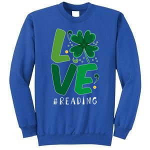 St Patrick's Day Reading Teacher Student Love Luck Clover Meaningful Gift Sweatshirt