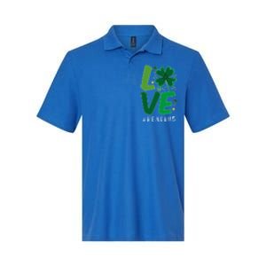 St Patrick's Day Reading Teacher Student Love Luck Clover Meaningful Gift Softstyle Adult Sport Polo