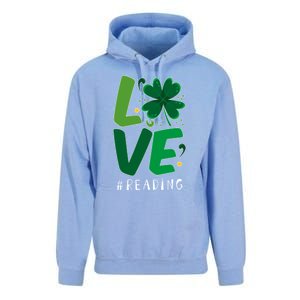 St Patrick's Day Reading Teacher Student Love Luck Clover Meaningful Gift Unisex Surf Hoodie